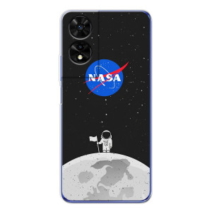 Силіконовый бампер з принтом "Наса" на TCL 505 – Космонавт NASA
