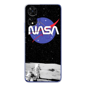 Силіконовый бампер з принтом "Наса" на TCL 505 – Nasa на місяці