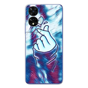Чохол з принтом для TCL 505 (AlphaPrint - Знак сердечка)