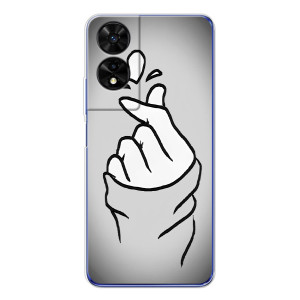 Чохол з принтом для TCL 505 (AlphaPrint - Знак сердечка)