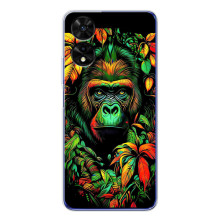 Чехол с Обезьянами TCL 505 - (AlphaPrint) (Обезьяна в тропиках)