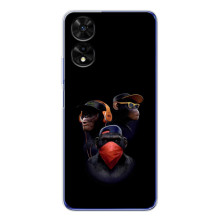 Чехол с Обезьянами TCL 505 - (AlphaPrint) (Три обезьяны)