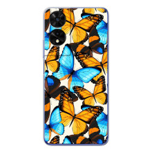 Чохол з принтом для ТКЛ 505 - (Прикольні) (AlphaPrint) (Яскраві метелики)