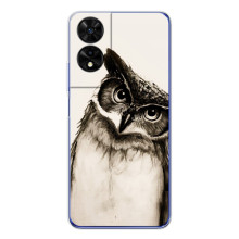 Чехол с птицами на TCL 505 (VPrint) – Сова
