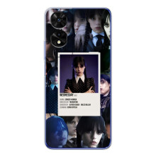 Чехлы Венсдей на TCL 505 Уэнсдей (AlphaPrint) (коллаж Уэнздей)