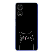 Чехол с рисунком кот на TCL 505 – Равнодушный кот