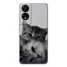 Чехол с рисунком кот на TCL 505