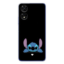 Чехол с принтом Стич на TCL 505 (Стич на черном)