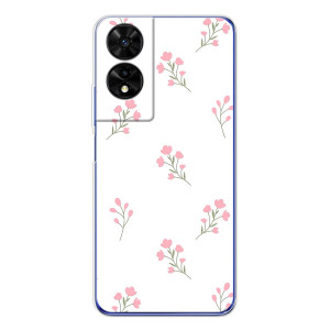 Чехол с розовым рисунком для TCL 505