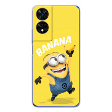 Мультяшний принт на Чохол для ТCL 505 (Banana)