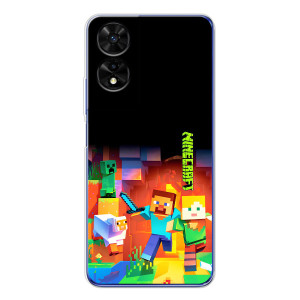 Чехлы для TCL 505 (Персонажи Майн Крафт) – Герой Майнкрафт