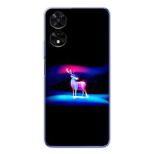 Силиконовый бампер с картинкой животных для TCL 505 (Яркий олень)