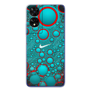 Силиконовый Чехол на TCL 505 с картинкой Nike (Найк зеленый)