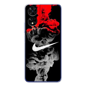 Силиконовый Чехол на TCL 505 с картинкой Nike (Nike дым)