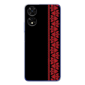 Силіконовый Чохол на TCL 505 (Червона вишиванка)