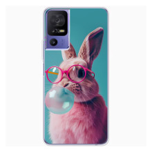 Чохол з принтом стильні тварини для TCL 605 (Кролик в окулярах)