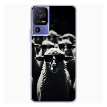 Чохол з принтом стильні тварини для TCL 605 (Овечка в окулярах)
