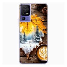 Чохол з унікальним дизайном 'Осінь з кавою' для TCL 605 – Осінньо-зимове кава