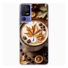 Чохол з унікальним дизайном 'Осінь з кавою' для TCL 605 – Пряна кава