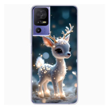 Яркий чехол для TCL 605 с Зимними Оленятами – Блистающий оленёнок