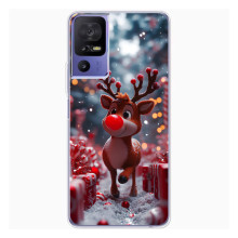Яркий чехол для TCL 605 с Зимними Оленятами – Олень среди подарков