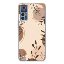 Чехол с цветочным принтом на К23 5Джи (Коричневые цветы)