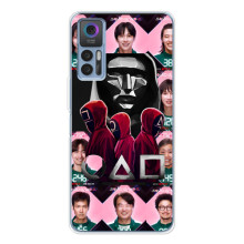 Чехол Гра в кальмара для TCL K23 5G – Персонажи игры кальмара