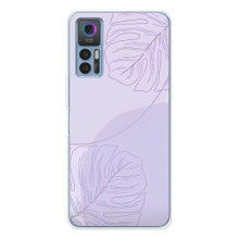Чохол квітковий дизайн для TCL K23 – Монстера фіолетова