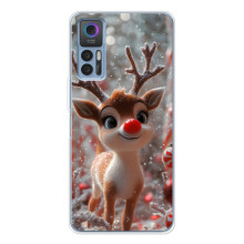 Яркий чехол для TCL K23 с Зимними Оленятами