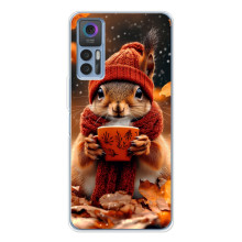 Печатный чехол «Зверята с кофе» для TCL K23 – Белка с кофе