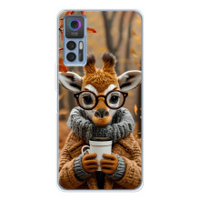 Печатный чехол «Зверята с кофе» для TCL K23 – Жираф с кофе