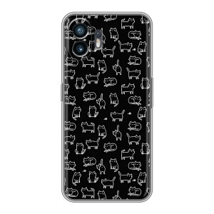 Чохол на тематику: Коти для TCL K70 – Котики на чорному
