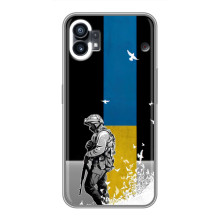 Чехол с украинским воином на TCL NxtPaper 70 Pro – Воин с флагом
