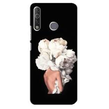 Чехлы (ART) Цветы на TECNO Camon 12 Air CC6 (VPrint) (Білі квіти)