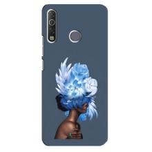 Чехлы (ART) Цветы на TECNO Camon 12 Air CC6 (VPrint) (Квіти на голові)