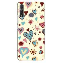Чехлы для любимой на Техно Камон 12 Ейр (VPrint) (Сердечки)