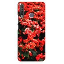Чохли з квітами для TECNO Camon 12 Air CC6 (VPrint) (Квіти червоні)