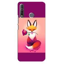 Чехлы с картинкой Лисички для TECNO Camon 12 Air CC6 (VPrint) (Лисичка с розочкой)