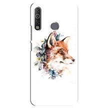 Чехлы с картинкой Лисички для TECNO Camon 12 Air CC6 (VPrint) (Лисичка в цветочках)