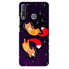 Чехлы с картинкой Лисички для TECNO Camon 12 Air CC6 (VPrint) (Лисички космонавты)