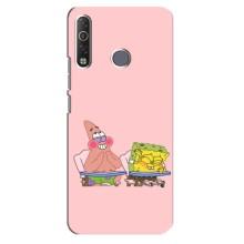 Чехол Губка Боб для Техно Камон 12 Ейр – За партой