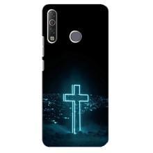 Чехол для TECNO Camon 12 Air CC6 (AlphaPrint) - (Христианские) (Крест и город)