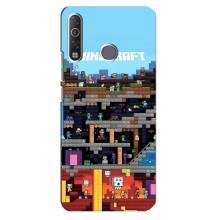 Чехол Майнкрафт на TECNO Camon 12 Air CC6 (AlphaPrint) Minecraft (фон Minecraft)