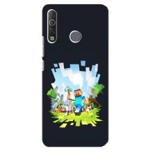 Чехол Майнкрафт на TECNO Camon 12 Air CC6 (AlphaPrint) Minecraft (персонажи Minecraft)