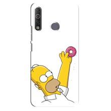 Чехол с Симпсонами для TECNO Camon 12 Air CC6 (VPrint) (Гомер с пончиком)