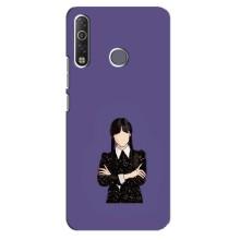 Чехлы Венсдей на TECNO Camon 12 Air CC6 Уэнсдей (AlphaPrint) (Уэнздей в черном)