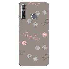Чехол с рисунком кот на TECNO Camon 12 Air CC6 – Лапы и усы