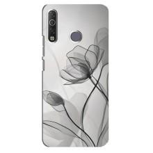 Чохол з квітковим принтом на ТЕКНО Кам0н 12 Аір СС6 – Чорні квіти