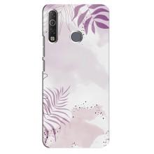 Чохол з квітковим принтом на ТЕКНО Кам0н 12 Аір СС6 – Фіолетове листя