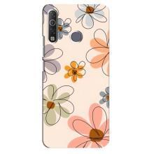 Чохол з квітковим принтом на ТЕКНО Кам0н 12 Аір СС6 – Кольорові квіти